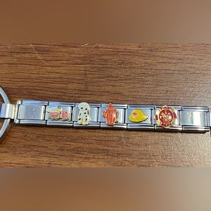 Firefighter Italian Charm Stainless Steel KeyChain. Great gift!